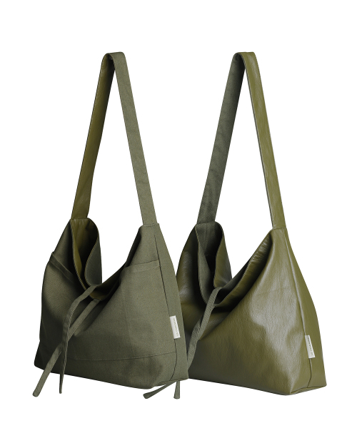 SOCHARMING（ソーチャーミング）の「Solid Leather Reversible Shoulder Bag - 4 colors（ショルダーバッグ・レディース・ブラック/ブラウン/グレー/カーキ・FREE）」の6枚目の写真
