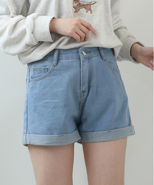 BACKYARD FAMILY（バックヤードファミリー）の「ショートパンツ 短パン デニム 夏 lsd608（デニムパンツ・レディース・ホワイト/ライトブルー/ブラック/ダークブルー・L/M/S/XL）」の15枚目の写真
