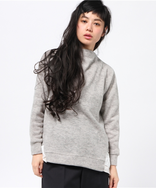 OUTLET(アウトレット)の「【CIAOPANIC TYPY】起毛レースレイヤードプル(Tシャツ/カットソー・レディース・ベージュ/ネイビー・ONE)」の1枚目の写真