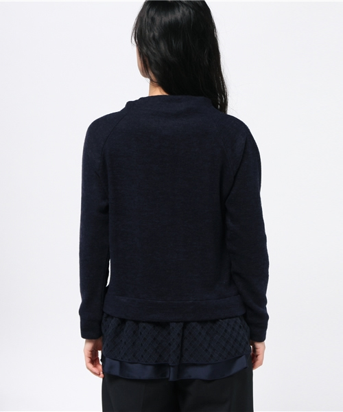 OUTLET(アウトレット)の「【CIAOPANIC TYPY】起毛レースレイヤードプル(Tシャツ/カットソー・レディース・ベージュ/ネイビー・ONE)」の5枚目の写真