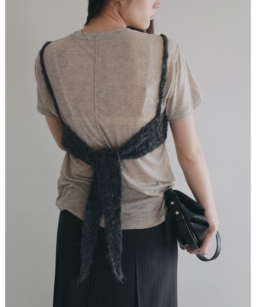 anuke（アンヌーク）の「Wool Compact T-shirts（Tシャツ/カットソー・レディース・ベージュ/ブラウン/チャコールグレー・FREE）」の8枚目の写真