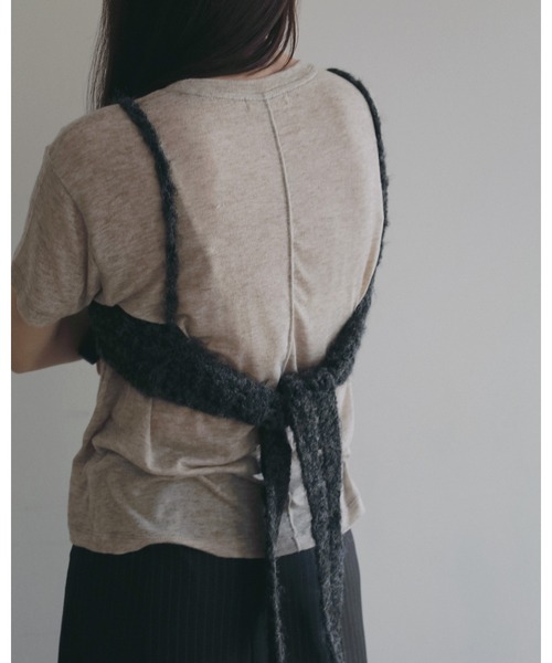 anuke（アンヌーク）の「Wool Compact T-shirts（Tシャツ/カットソー・レディース・ベージュ/ブラウン/チャコールグレー・FREE）」の9枚目の写真