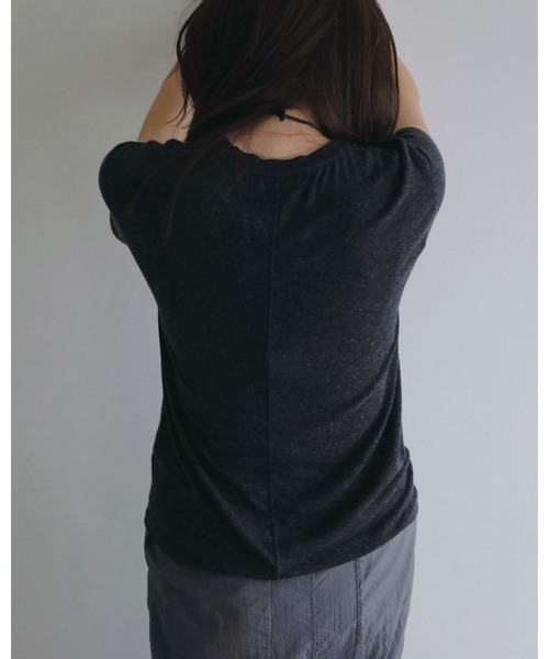 anuke（アンヌーク）の「Wool Compact T-shirts（Tシャツ/カットソー・レディース・ベージュ/ブラウン/チャコールグレー・FREE）」の16枚目の写真