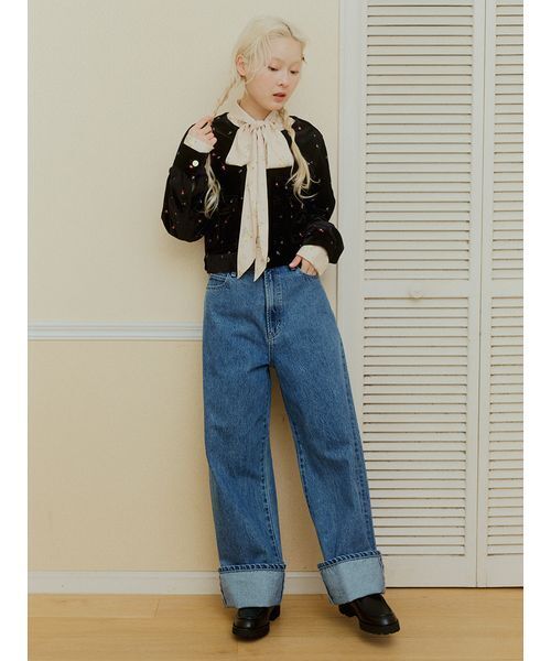 FURFUR(ファーファー)の「フラワープリントブラウス(シャツ/ブラウス・レディース・ベージュ/アイボリー/ブラック・F)」の9枚目の写真