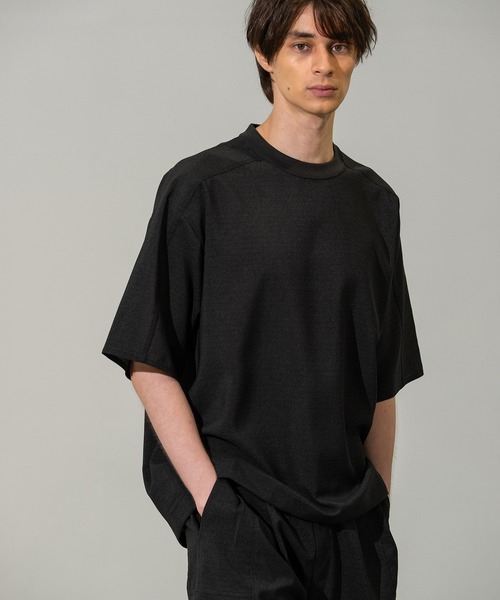 CITY TOKYO(シティトウキョウ)の「【CITY TOKYO/シティートーキョー】Cool-flex リラックスTee(Tシャツ/カットソー・メンズ・カーキ/ブラック・1/2)」の1枚目の写真