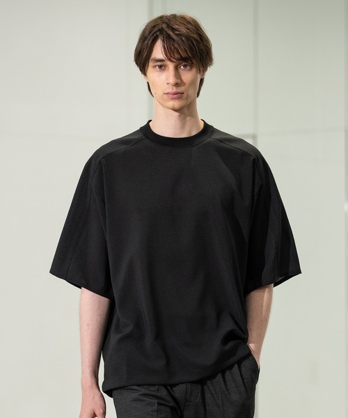 CITY TOKYO(シティトウキョウ)の「【CITY TOKYO/シティートーキョー】Cool-flex リラックスTee(Tシャツ/カットソー・メンズ・カーキ/ブラック・1/2)」の3枚目の写真