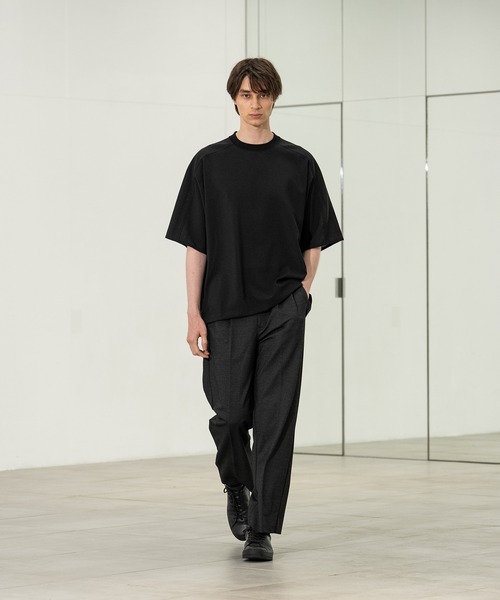 CITY TOKYO(シティトウキョウ)の「【CITY TOKYO/シティートーキョー】Cool-flex リラックスTee(Tシャツ/カットソー・メンズ・カーキ/ブラック・1/2)」の6枚目の写真