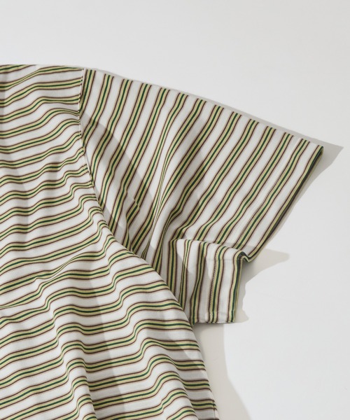 is-ness(イズネス)の「【is-ness/イズネス】Balloon Border Short-sleeve T-Shirt(Tシャツ/カットソー・メンズ・ブルー/ブラウン/サックスブルー・L/M)」の6枚目の写真