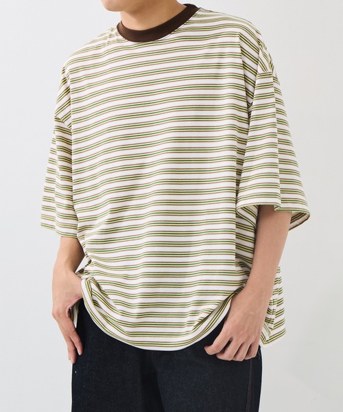is-ness(イズネス)の「【is-ness/イズネス】Balloon Border Short-sleeve T-Shirt(Tシャツ/カットソー・メンズ・ブルー/ブラウン/サックスブルー・L/M)」の11枚目の写真