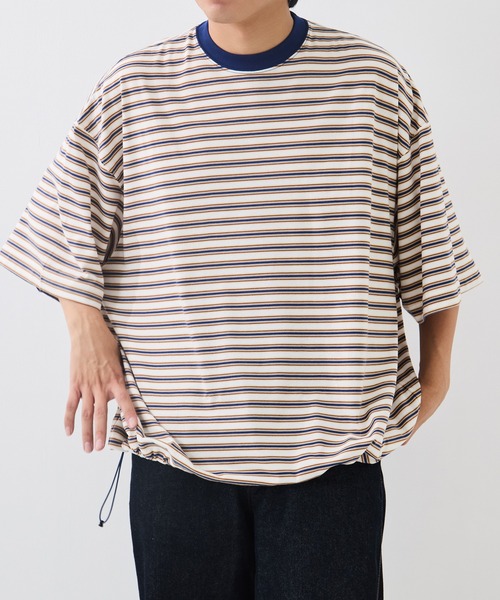 is-ness(イズネス)の「【is-ness/イズネス】Balloon Border Short-sleeve T-Shirt(Tシャツ/カットソー・メンズ・ブルー/ブラウン/サックスブルー・L/M)」の16枚目の写真