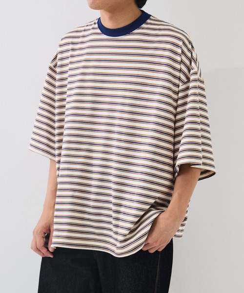 is-ness(イズネス)の「【is-ness/イズネス】Balloon Border Short-sleeve T-Shirt(Tシャツ/カットソー・メンズ・ブルー/ブラウン/サックスブルー・L/M)」の19枚目の写真