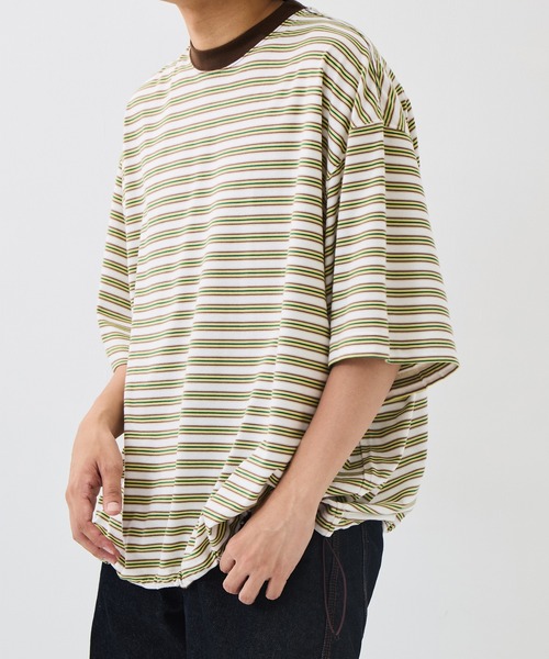 is-ness(イズネス)の「【is-ness/イズネス】Balloon Border Short-sleeve T-Shirt(Tシャツ/カットソー・メンズ・ブルー/ブラウン/サックスブルー・L/M)」の8枚目の写真