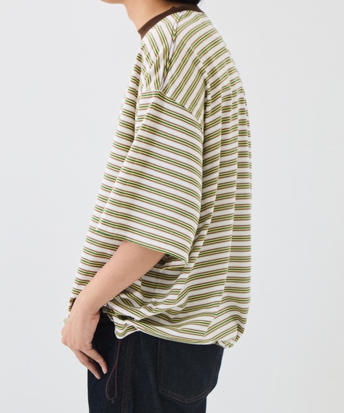 is-ness(イズネス)の「【is-ness/イズネス】Balloon Border Short-sleeve T-Shirt(Tシャツ/カットソー・メンズ・ブルー/ブラウン/サックスブルー・L/M)」の9枚目の写真