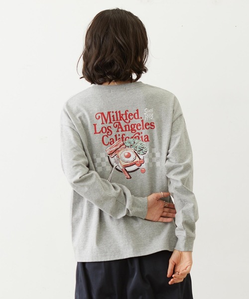 MILKFED.(ミルクフェド)の「BREAKFAST L/S TEE(Tシャツ/カットソー・レディース・ホワイト/アッシュ/ブラック・M/L)」の3枚目の写真
