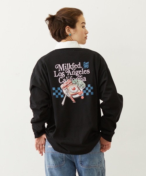 MILKFED.(ミルクフェド)の「BREAKFAST L/S TEE(Tシャツ/カットソー・レディース・ホワイト/アッシュ/ブラック・M/L)」の2枚目の写真