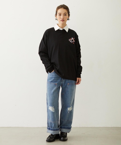 MILKFED.(ミルクフェド)の「BREAKFAST L/S TEE(Tシャツ/カットソー・レディース・ホワイト/アッシュ/ブラック・M/L)」の7枚目の写真