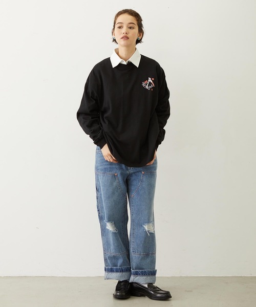 MILKFED.(ミルクフェド)の「BREAKFAST L/S TEE(Tシャツ/カットソー・レディース・ホワイト/アッシュ/ブラック・M/L)」の8枚目の写真