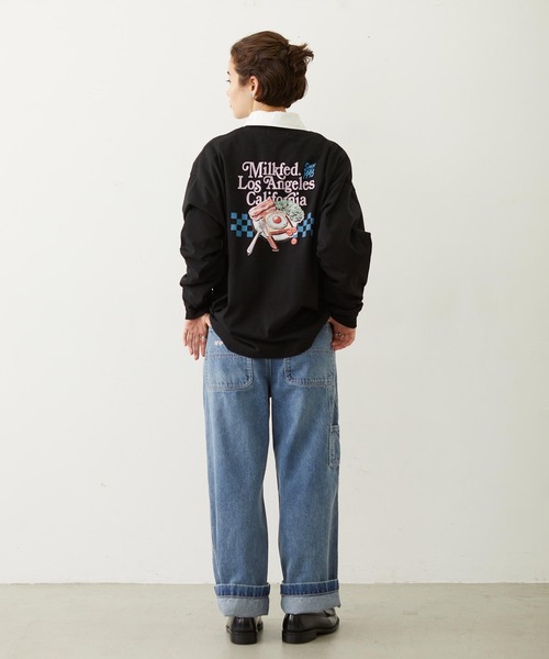 MILKFED.(ミルクフェド)の「BREAKFAST L/S TEE(Tシャツ/カットソー・レディース・ホワイト/アッシュ/ブラック・M/L)」の9枚目の写真