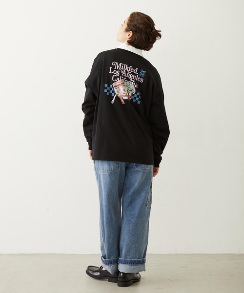 MILKFED.(ミルクフェド)の「BREAKFAST L/S TEE(Tシャツ/カットソー・レディース・ホワイト/アッシュ/ブラック・M/L)」の10枚目の写真