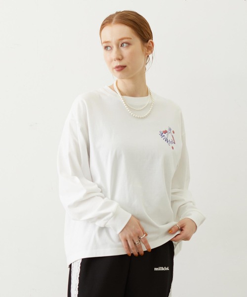 MILKFED.(ミルクフェド)の「BREAKFAST L/S TEE(Tシャツ/カットソー・レディース・ホワイト/アッシュ/ブラック・M/L)」の11枚目の写真
