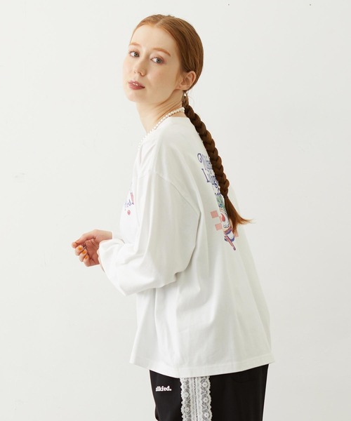 MILKFED.(ミルクフェド)の「BREAKFAST L/S TEE(Tシャツ/カットソー・レディース・ホワイト/アッシュ/ブラック・M/L)」の12枚目の写真