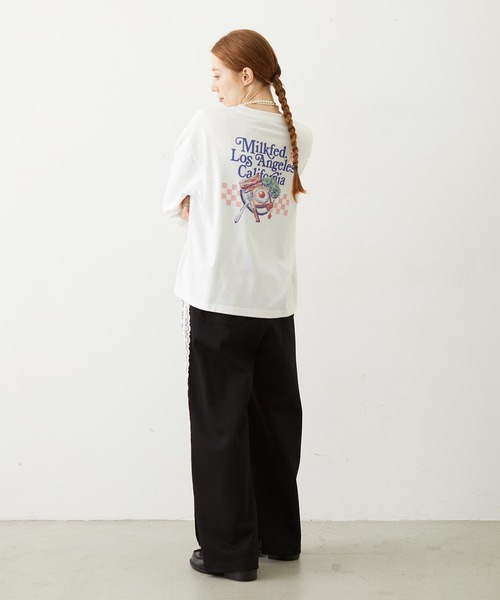 MILKFED.(ミルクフェド)の「BREAKFAST L/S TEE(Tシャツ/カットソー・レディース・ホワイト/アッシュ/ブラック・M/L)」の14枚目の写真