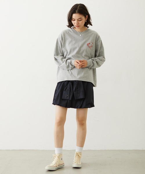 MILKFED.(ミルクフェド)の「BREAKFAST L/S TEE(Tシャツ/カットソー・レディース・ホワイト/アッシュ/ブラック・M/L)」の19枚目の写真