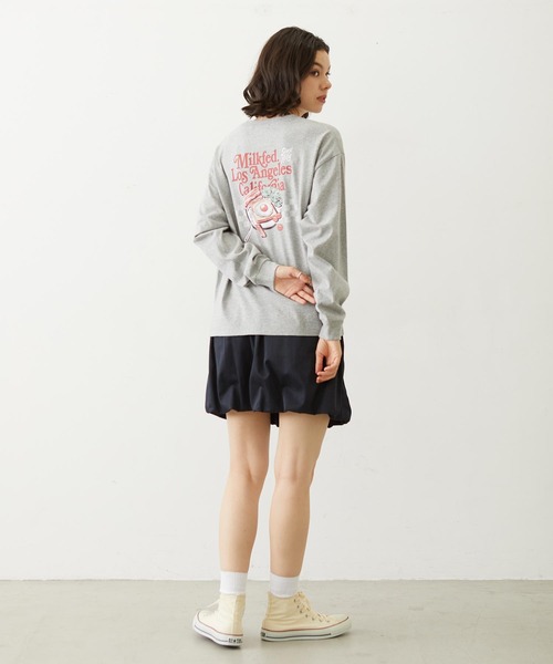 MILKFED.(ミルクフェド)の「BREAKFAST L/S TEE(Tシャツ/カットソー・レディース・ホワイト/アッシュ/ブラック・M/L)」の20枚目の写真