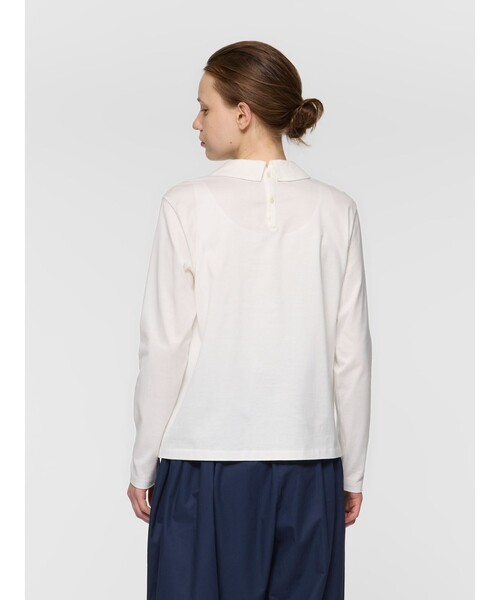 mizuiroind(ミズイロインド)の「mizuiro ind ロングカラーロングスリーブプルオーバー(Tシャツ/カットソー・レディース・グレー/オフホワイト/チャコールグレー・FREE)」の11枚目の写真