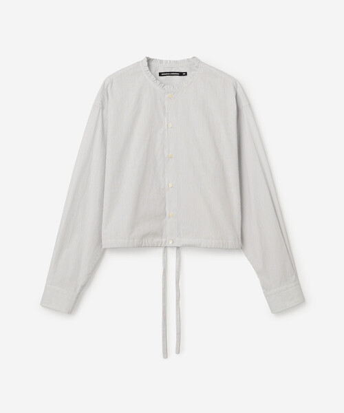 nicholson&nicholson（ニコルソンアンドニコルソン）の「nicholson & nicholson | フリルカラー 長袖ショートシャツ WOMEN（シャツ/ブラウス・レディース・ホワイト系その他・38）」の2枚目の写真