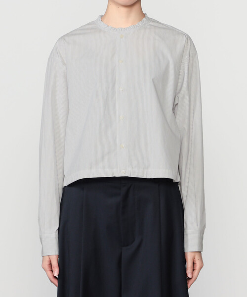 nicholson&nicholson（ニコルソンアンドニコルソン）の「nicholson & nicholson | フリルカラー 長袖ショートシャツ WOMEN（シャツ/ブラウス・レディース・ホワイト系その他・38）」の9枚目の写真