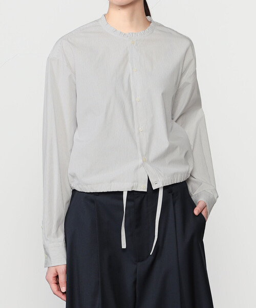 nicholson&nicholson（ニコルソンアンドニコルソン）の「nicholson & nicholson | フリルカラー 長袖ショートシャツ WOMEN（シャツ/ブラウス・レディース・ホワイト系その他・38）」の12枚目の写真