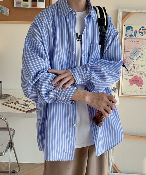 KELVIN(ケルヴァン)の「Metro Stripe Shirt メトロストライプシャツ(シャツ/ブラウス・メンズ・ブラック・MEDIUM/LARGE)」の12枚目の写真