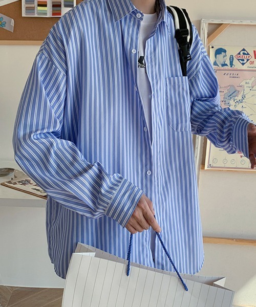 KELVIN(ケルヴァン)の「Metro Stripe Shirt メトロストライプシャツ(シャツ/ブラウス・メンズ・ブラック・MEDIUM/LARGE)」の13枚目の写真