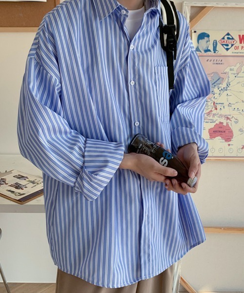 KELVIN(ケルヴァン)の「Metro Stripe Shirt メトロストライプシャツ(シャツ/ブラウス・メンズ・ブラック・MEDIUM/LARGE)」の9枚目の写真