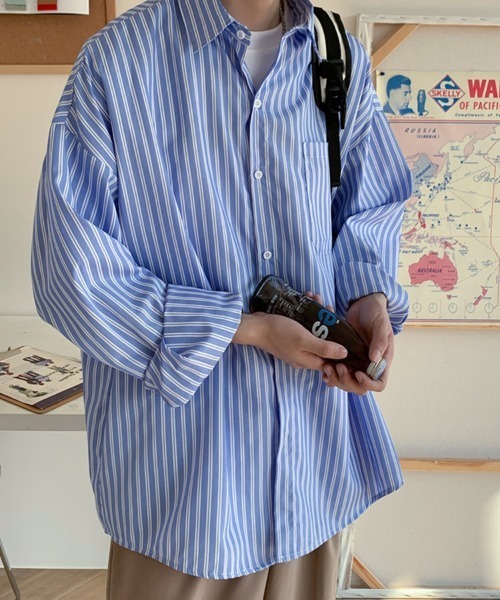 KELVIN(ケルヴァン)の「Metro Stripe Shirt メトロストライプシャツ(シャツ/ブラウス・メンズ・ブラック・MEDIUM/LARGE)」の7枚目の写真