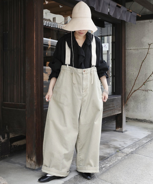JOURNAL STANDARD LUXE(ジャーナルスタンダード ラックス)の「MATEY's サスペンダーパンツ(その他パンツ・レディース・ベージュ/ブラック・FREE)」の2枚目の写真