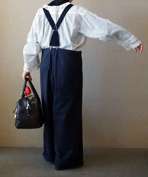 JOURNAL STANDARD LUXE(ジャーナルスタンダード ラックス)の「MATEY's サスペンダーパンツ(その他パンツ・レディース・ベージュ/ブラック・FREE)」の4枚目の写真