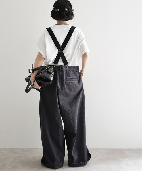 JOURNAL STANDARD LUXE(ジャーナルスタンダード ラックス)の「MATEY's サスペンダーパンツ(その他パンツ・レディース・ベージュ/ブラック・FREE)」の6枚目の写真