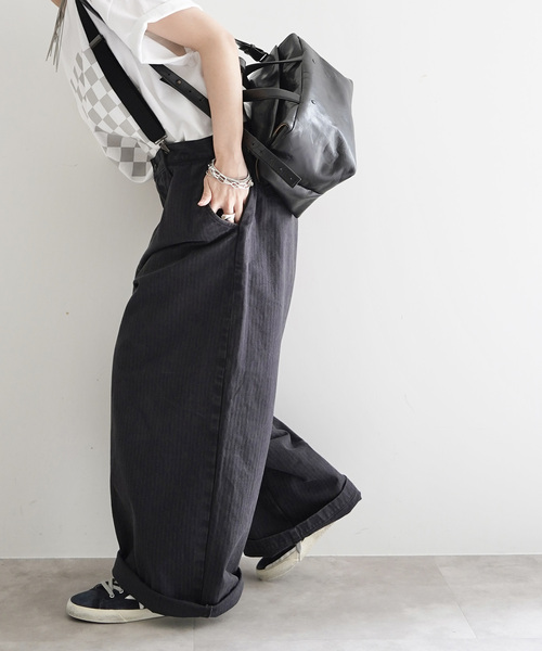 JOURNAL STANDARD LUXE(ジャーナルスタンダード ラックス)の「MATEY's サスペンダーパンツ(その他パンツ・レディース・ベージュ/ブラック・FREE)」の7枚目の写真
