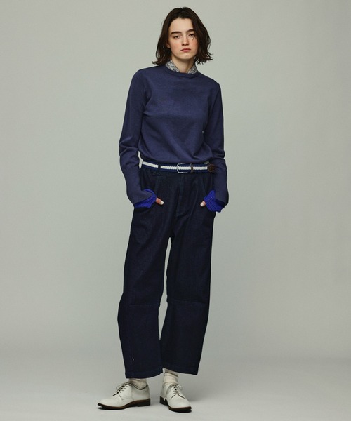 Kelen（ケレン）の「「KELEN / ケレン」クロシェ編み袖レイヤードニットトップス（ニット/セーター・レディース・ベージュ/ブラック/チャコールグレー・FREE）」の4枚目の写真
