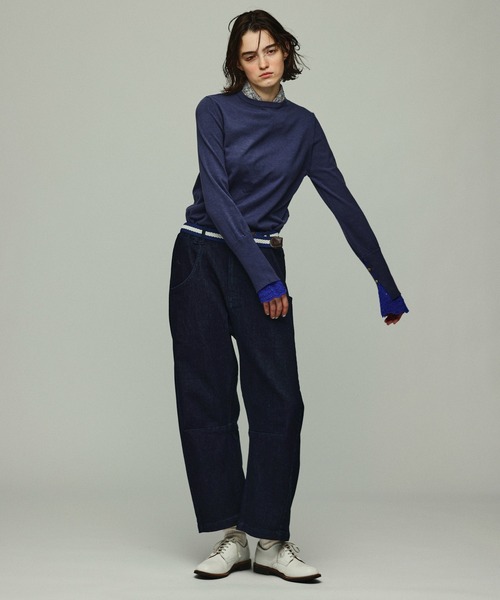 Kelen（ケレン）の「「KELEN / ケレン」クロシェ編み袖レイヤードニットトップス（ニット/セーター・レディース・ベージュ/ブラック/チャコールグレー・FREE）」の7枚目の写真