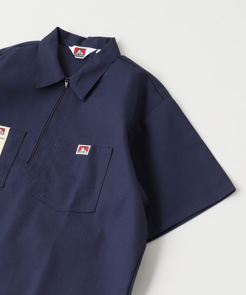 BEN DAVIS(ベンデイビス)の「BEN DAVIS / ベンデイビス SS ST 1/2 Zip Shirt(シャツ/ブラウス・メンズ・ネイビー・LARGE/X-LARGE)」の3枚目の写真