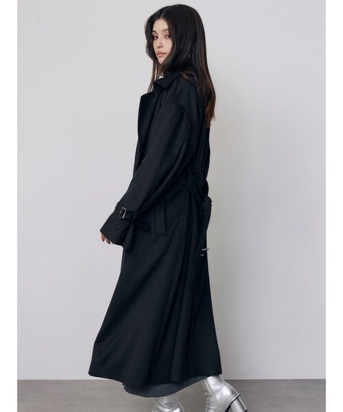 MURUA（ムルーア）の「トレンチウール混コート　冬服（チェスターコート・レディース・ブラック/グレー/アイボリー・1/2）」の11枚目の写真