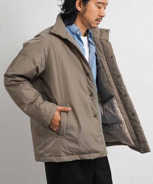 TAION(タイオン)の「【TAION/タイオン】別注 スタンドダウンミドル 26AW(ダウンジャケット/コート・メンズ・ブラック/ベージュ/ダークネイビー・S/M/L/XL)」の2枚目の写真