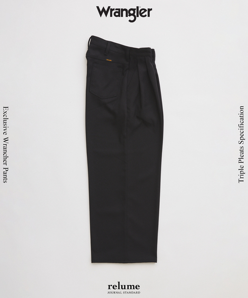 【最終値下】Wrangler /ラングラー 別注 3タック ランチャー黒ブラック 追加》Wrangler / ラングラー 別注 3タック ランチャー ドレス