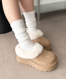 WEGO/厚底ムートンタッチシューズ