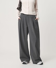 BEAUTY&YOUTH UNITED ARROWS | 毛ポリエステルブレンド トロピカル サイドタック ワイドパンツ(スラックス)