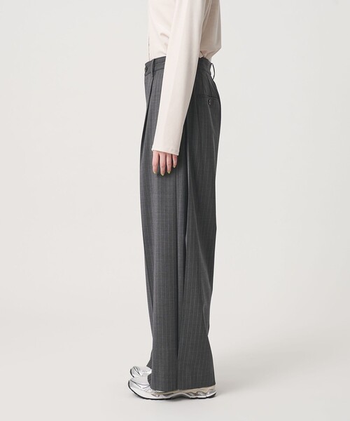 BEAUTY&YOUTH UNITED ARROWS(ビューティーアンドユースユナイテッドアローズ)の「毛ポリエステルブレンド トロピカル サイドタック ワイドパンツ(スラックス・レディース・ブラック/その他1/モカ・M/XS/S)」の11枚目の写真