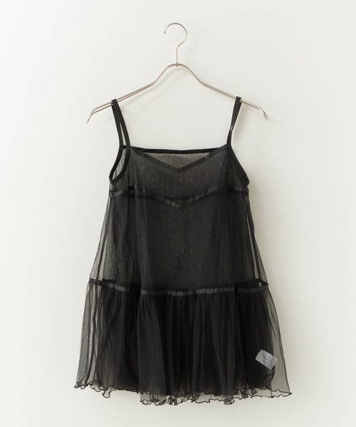 Chick（チック）の「Layered Sheer Mini Dress / レイヤードシアーミニワンピース 2026年 夏 夏服（ワンピース・レディース・ブラック/ホワイト・FREE）」の2枚目の写真